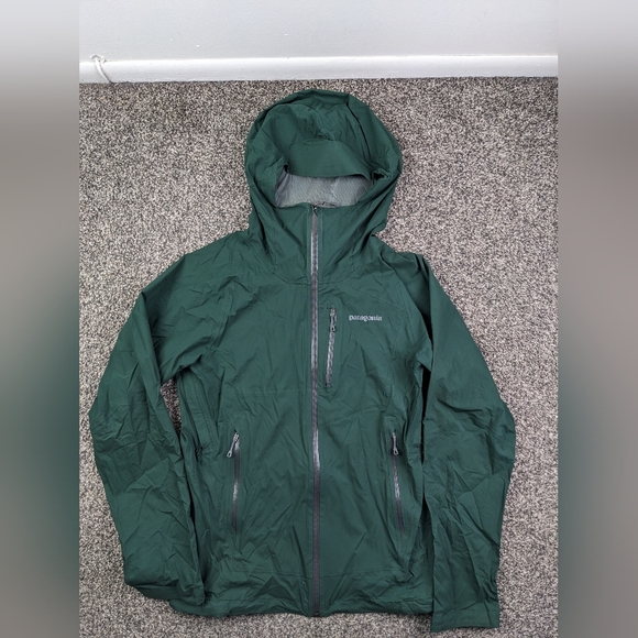 Patagonia Jacket Stretch Rainshadow h2no Packable Vented Rain Green Mens Small